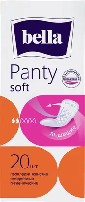 Изображение товара Прокладки Bella Panty Soft ежедневные 20шт Изображение товара Прокладки Bella Panty Soft ежедневные 20шт