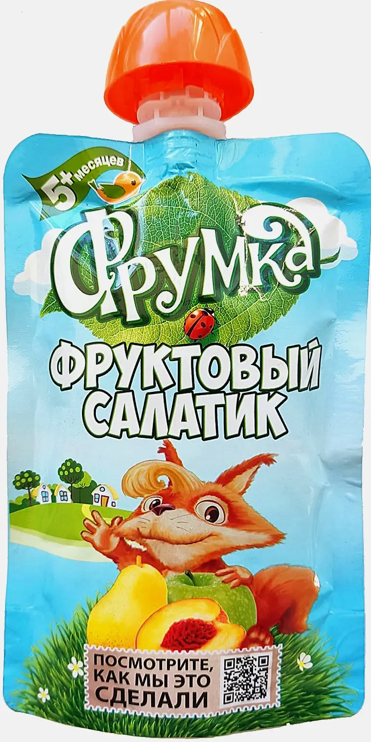 Изображение товара Пюре детское Фрумка фруктовый салатик с 5 месяцев 90г