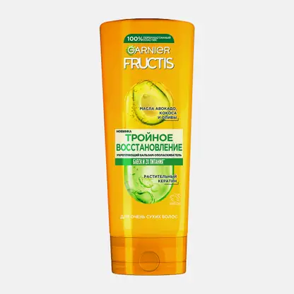 Бальзам-ополаскиватель Garnier Fructis Укрепляющий Тройное восстановление для сухих и ломких волос 387мл