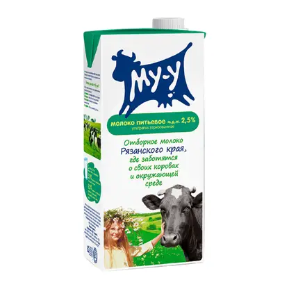 Изображение товара Молоко Му-у ультрапастеризованное 2.5% 925мл