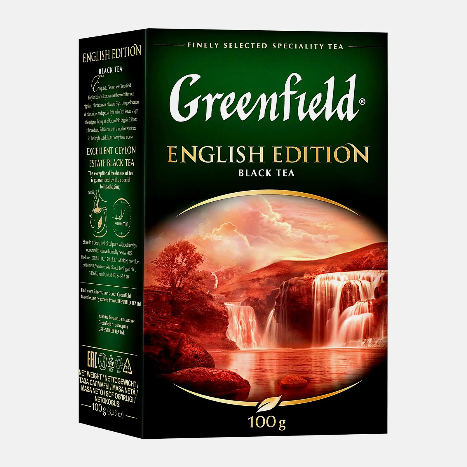 Чай черный Greenfield English Edition байховый 100г