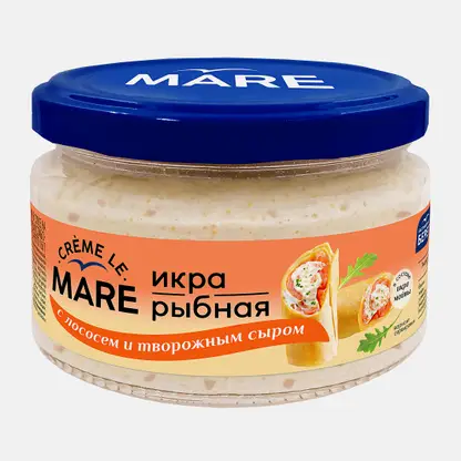 Икра Mare рыбная с лососем и творожным сыром 165г