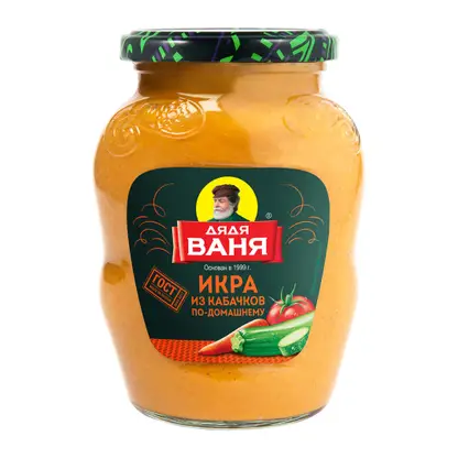 Изображение товара Икра из кабачков Дядя Ваня 350г натуральная закуска для бутербродов и блюд