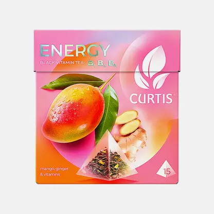 Чай черный Curtis Energy ароматизированный среднелистовой 15пир 25.5г