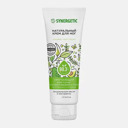 Крем для ног Synergetic смягчающий для сухой кожи 75мл