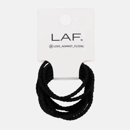 Резинки для волос LAF фигурные черные 10шт