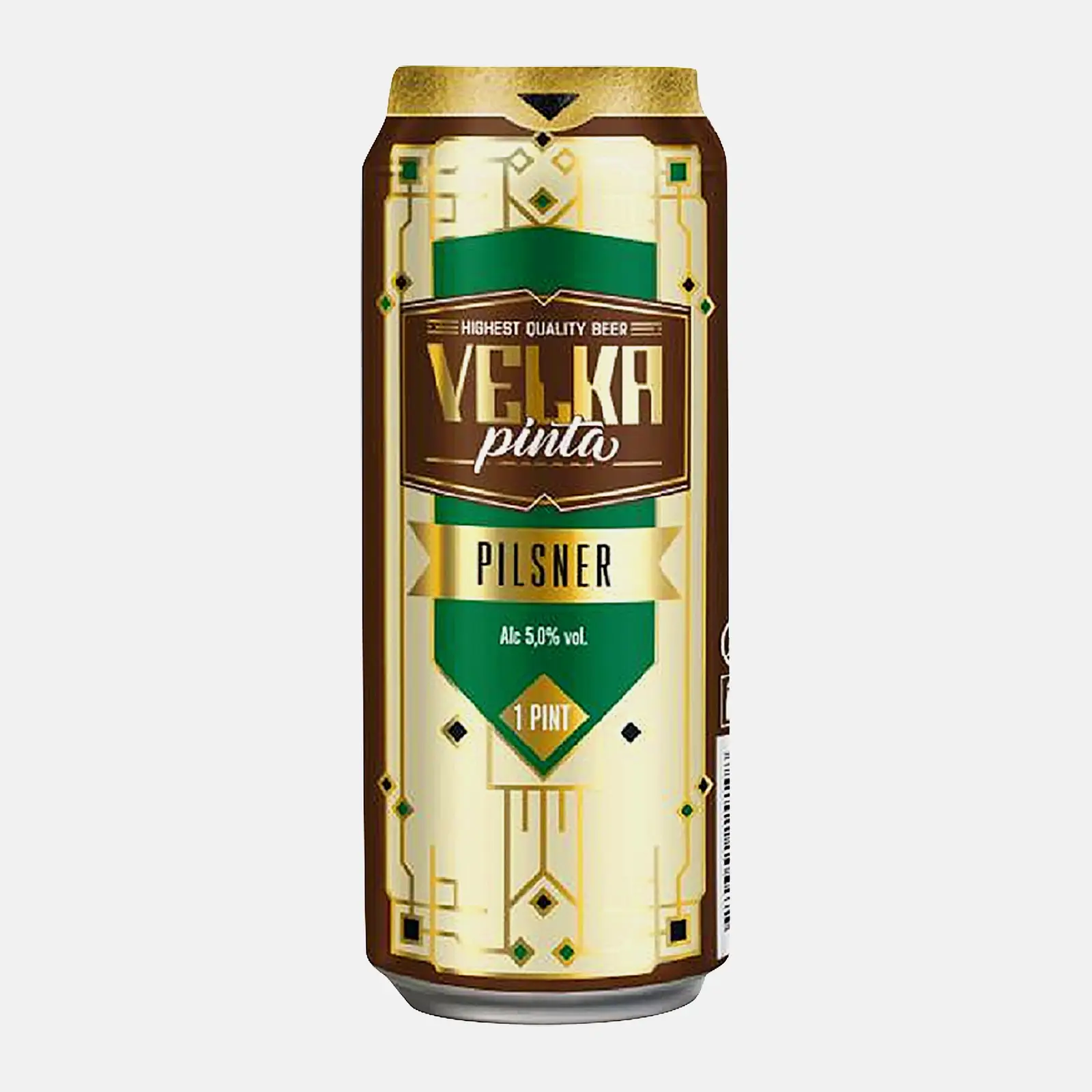 Изображение товара Пиво Velka Pinta Pilsner светлое 568мл фильтрованное 5%