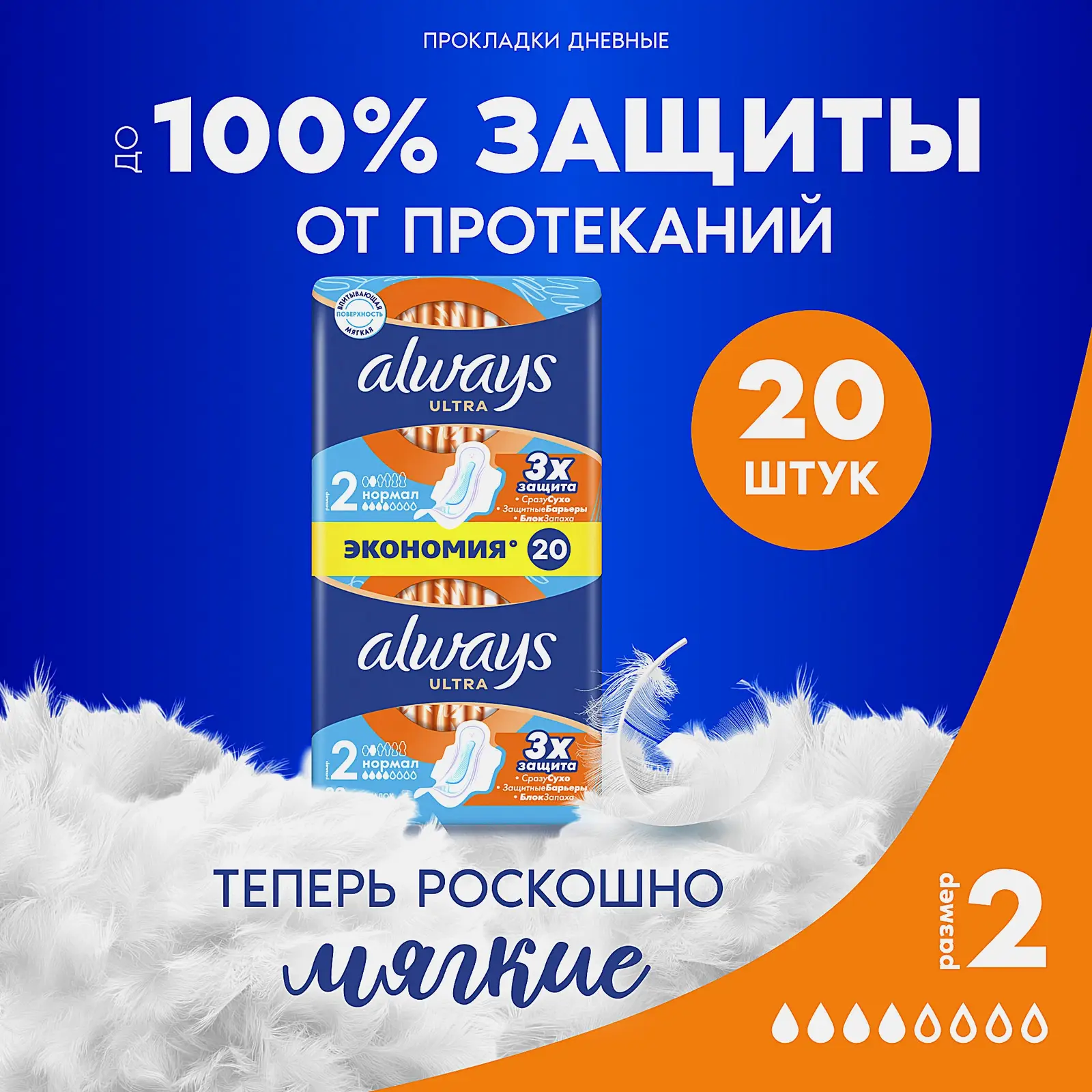 Прокладки Always Ultra Normal 20шт