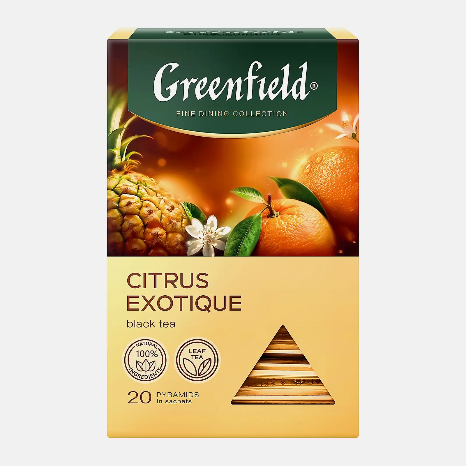 Чёрный чай ароматизированный Greenfield Сitrus Exotique 20 пирамидок Чёрный чай ароматизированный Greenfield Сitrus Exotique 20 пирамидок