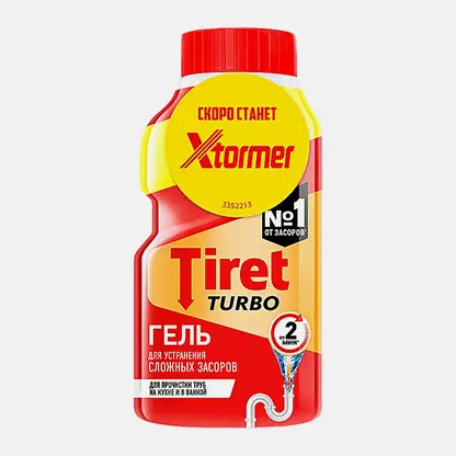 Гель для устранения засоров в трубах Tiret Turbo 200мл