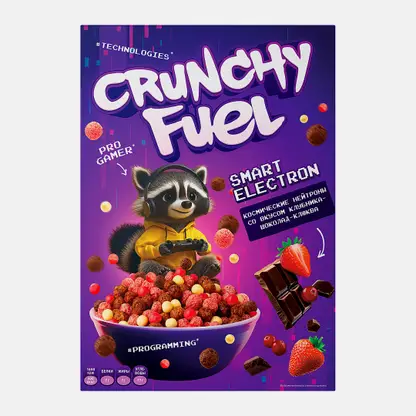 Готовый завтрак Crunchy Fuel Smart Elec Космический Клубника-шоколад-клюква 200г