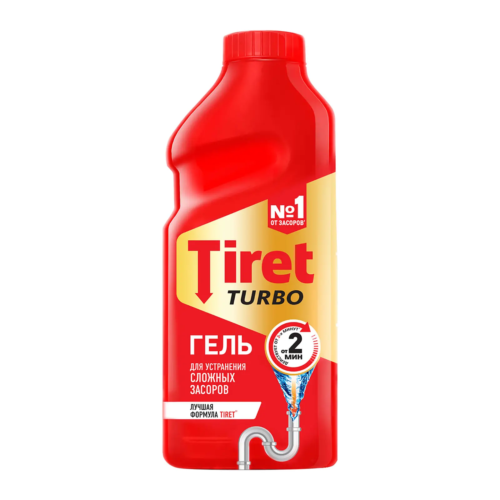 Гель для устранения засоров Tiret Turbo 500мл