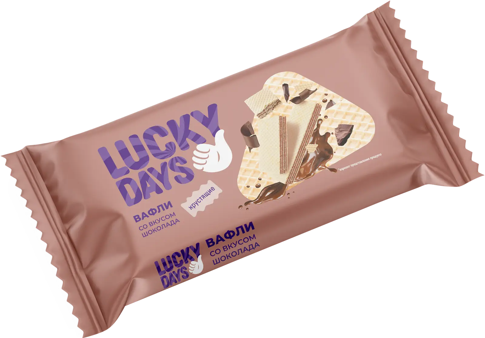 Вафли Lucky Days с шоколадным вкусом 185г - Магнит-Продукты