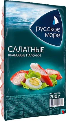 Крабовые палочки Русское Море Салатные 200г