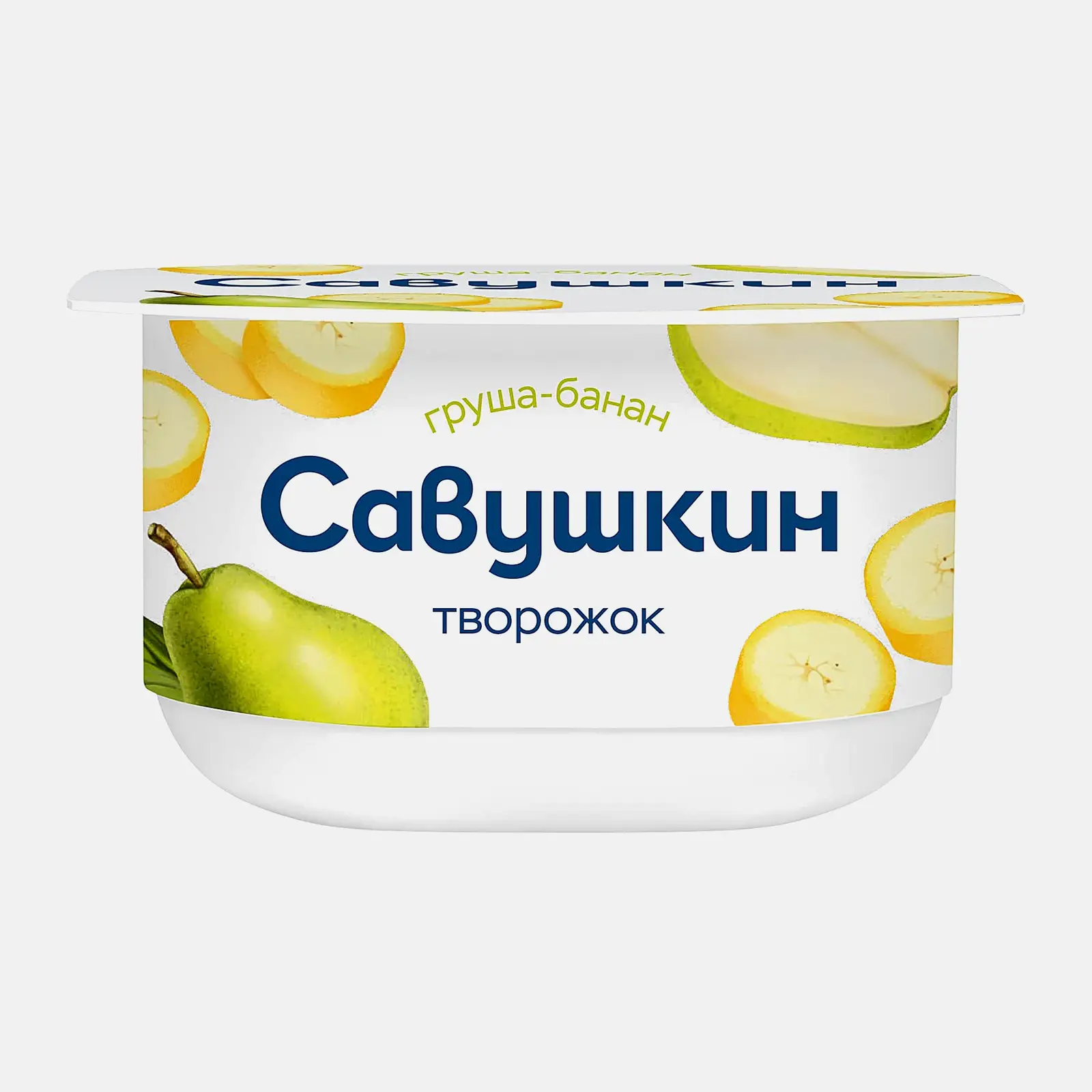 Изображение товара Творожная паста Савушкин груша банан 3.5% 120г натуральный десерт для взрослых и детей