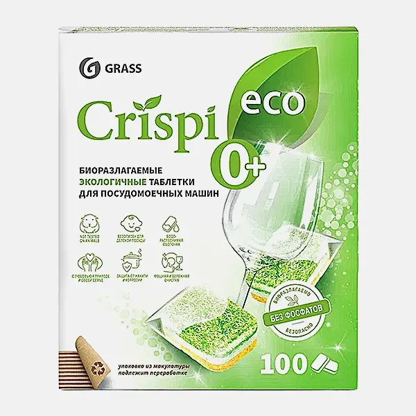 Таблетки для посудомоечных машин Grass Crispi экологичные 100шт