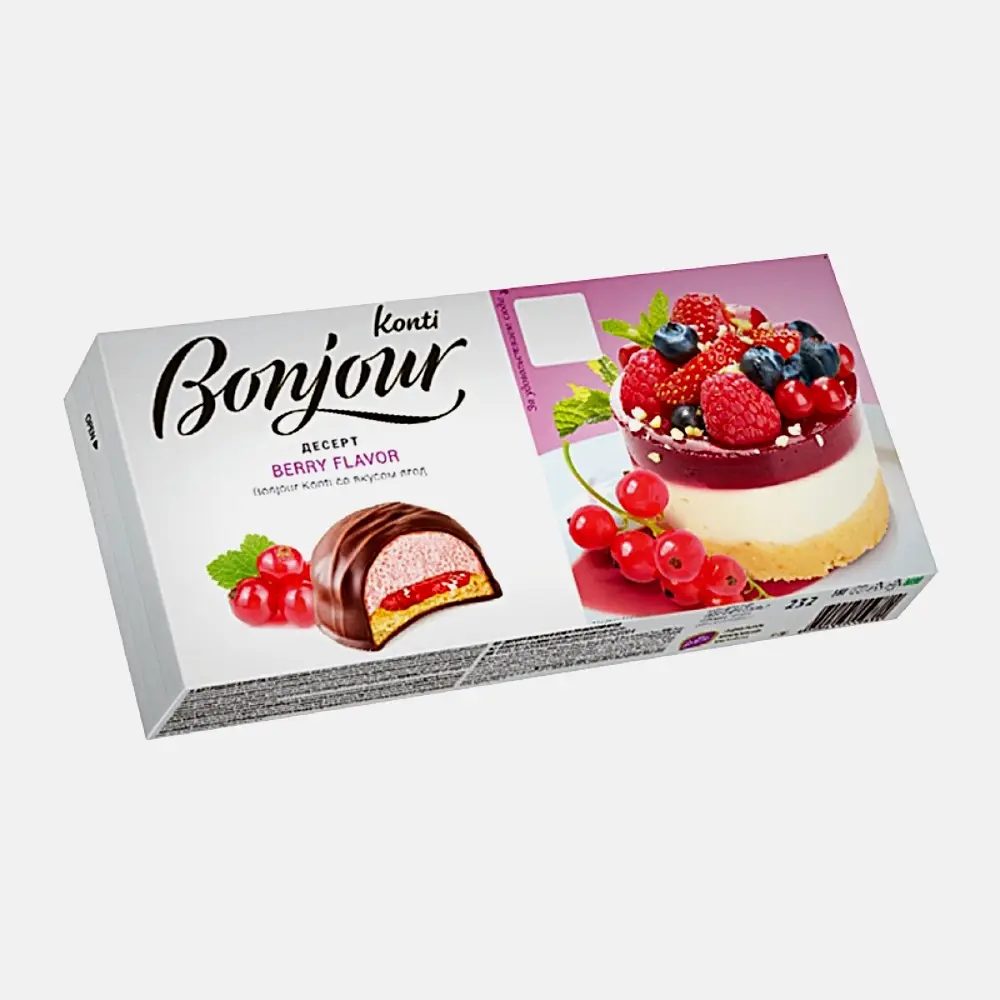 Десерт Bonjour Konti Souffle со вкусом ягод 232г - фото 3 Десерт Bonjour Konti Souffle со вкусом ягод 232г - фото 3