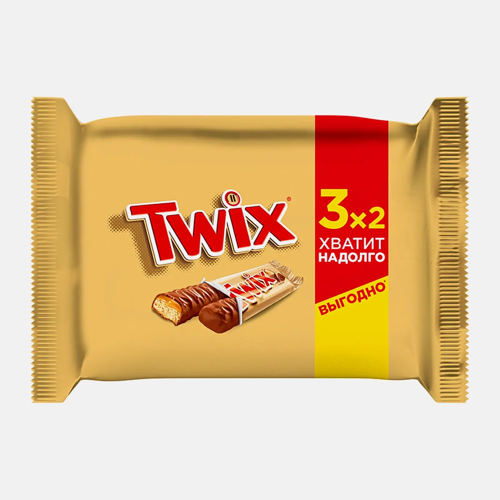 Шоколадный батончик Twix 3*2 165г Шоколадный батончик Twix 3*2 165г