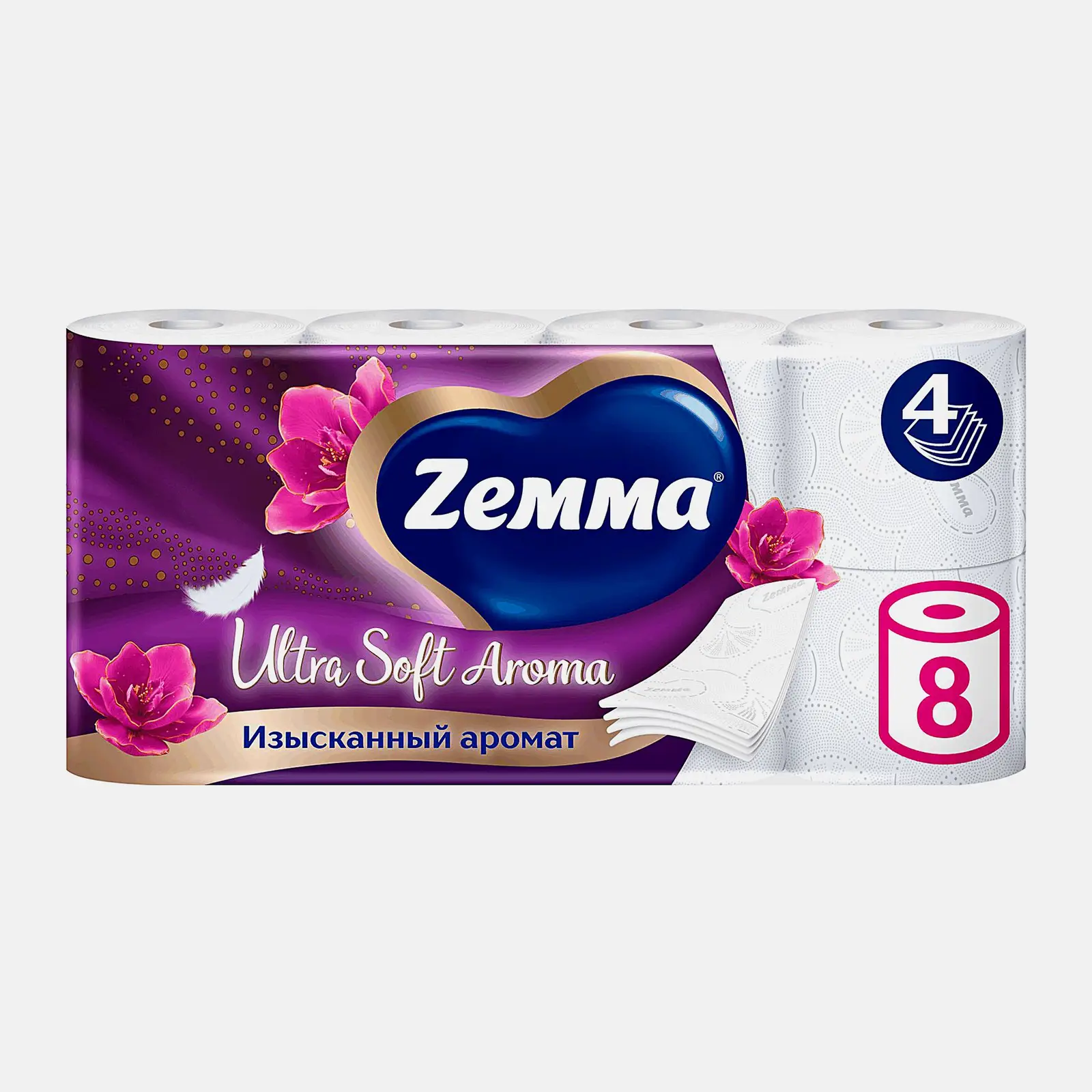 Туалетная бумага Zewa Ultra Soft 4 слоя 8 рулонов в ассортименте Туалетная бумага Zewa Ultra Soft 4 слоя 8 рулонов в ассортименте