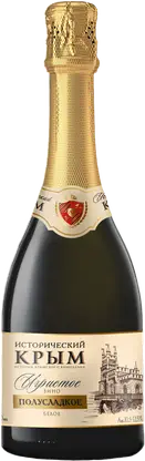 Вино игристое Исторический Крым белое полусладкое 12.5% 750мл