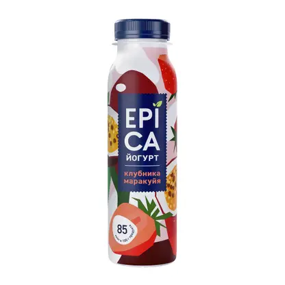 Изображение товара Питьевой йогурт Epica клубника маракуйя 260 мл с 2.5% жирности