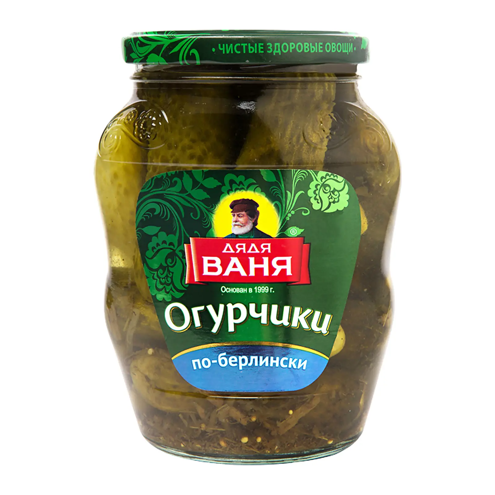 Изображение товара Огурчики Дядя Ваня По-берлински маринованные 680г хрустящие