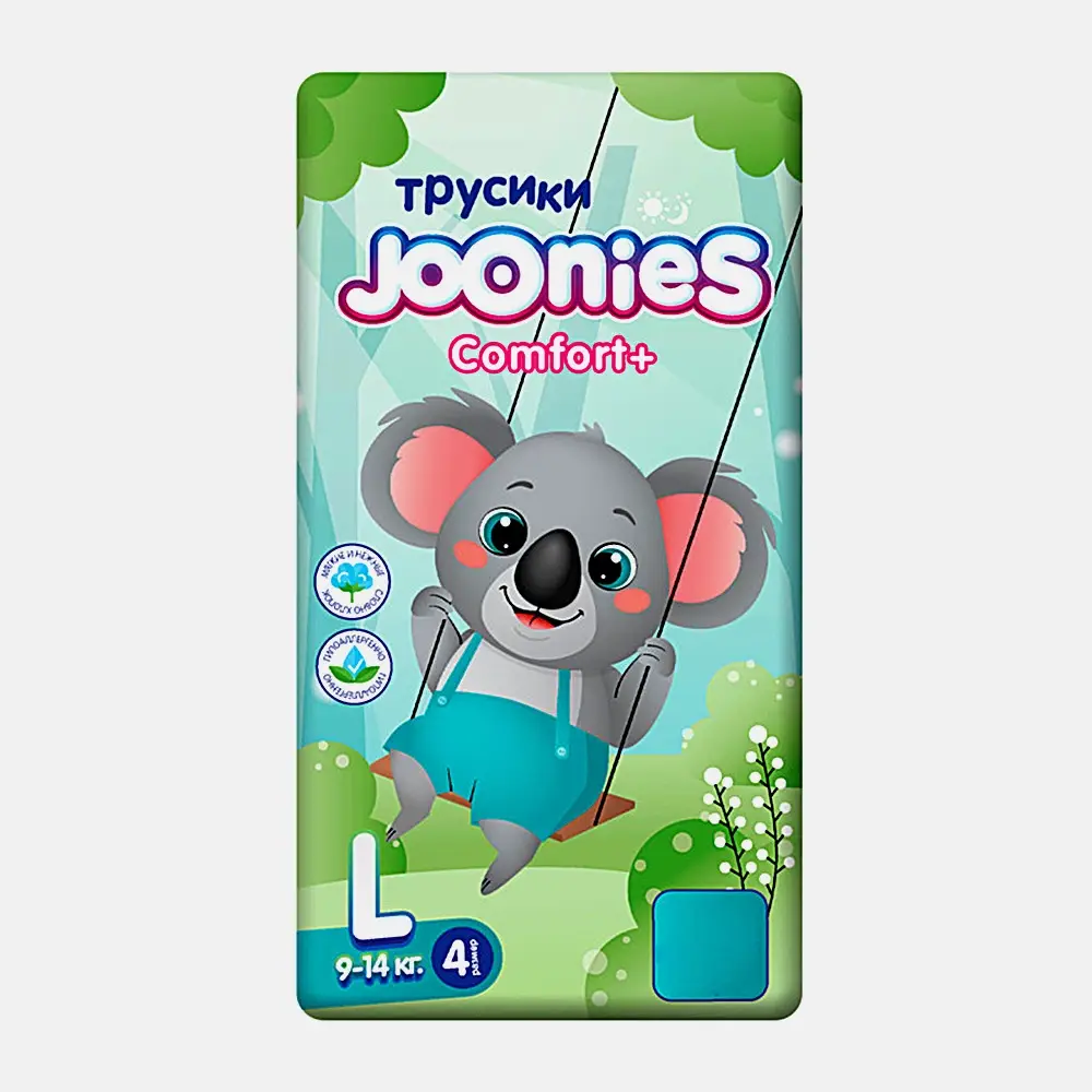 Подгузники-трусики Joonies Comfort р.L 9-14 кг 44шт Подгузники-трусики Joonies Comfort р.L 9-14 кг 44шт