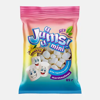 Маршмеллоу Juuums мини жевательный зефир со вкусом ванили 85г