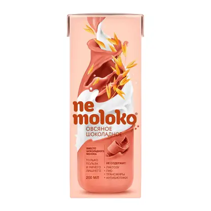 Изображение товара Напиток овсяный Nemoloko Шоколадный 3.2% 200мл