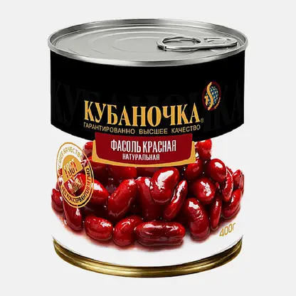 Фасоль Кубаночка красная натуральная 400г