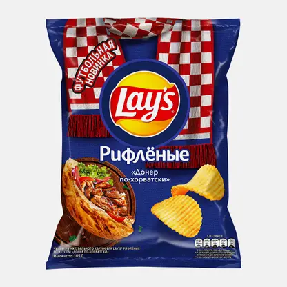 Чипсы Рифлёные со вкусом Донер по хорватски Lays 105г