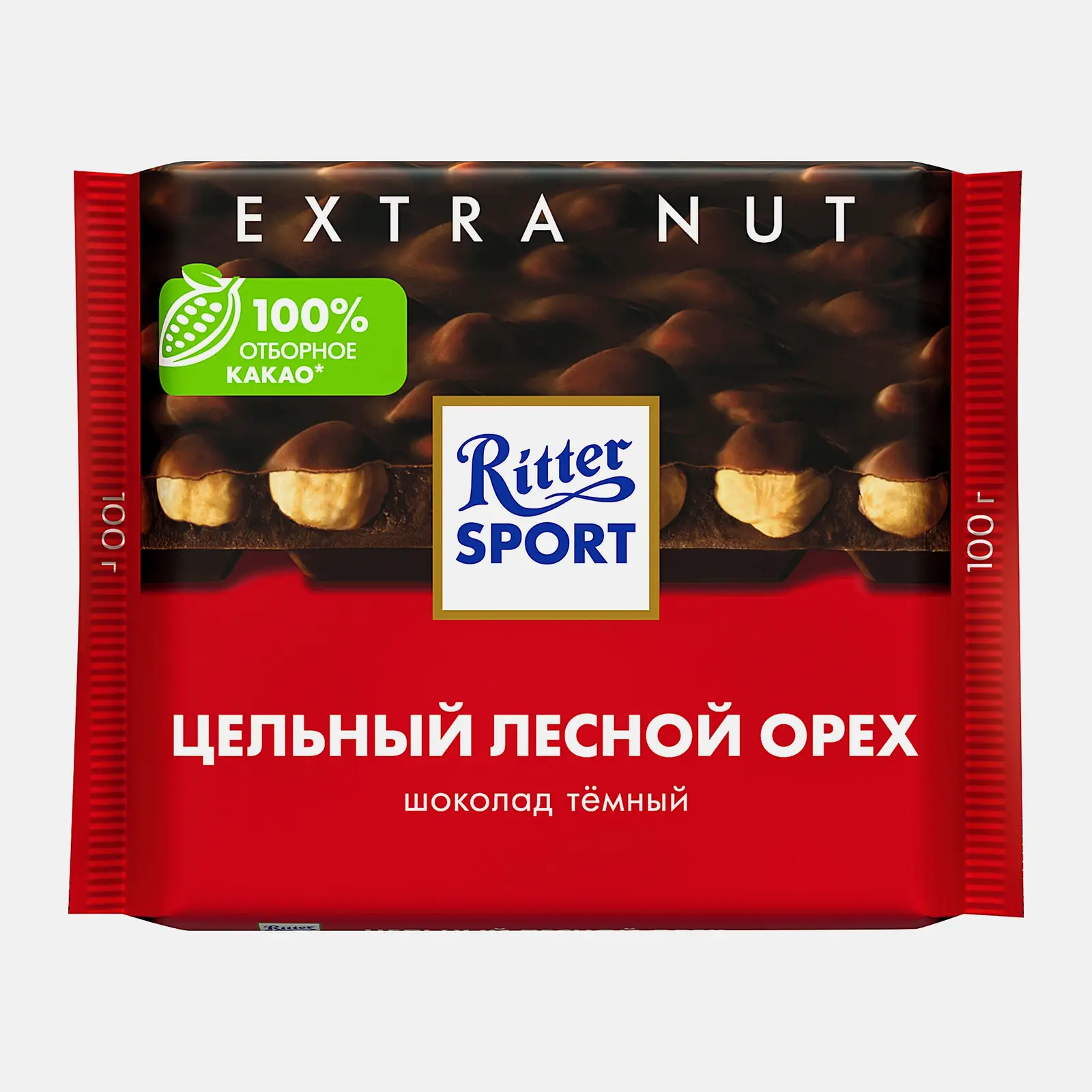 Изображение товара Темный шоколад Ritter Sport с лесными орехами 100г