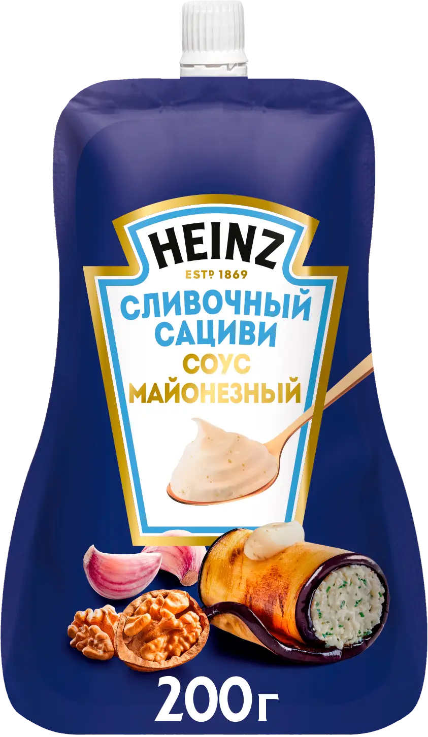 Соус Heinz майонезный Сливочный сациви 200г — в каталоге на сайте сети  Магнит | Краснодар