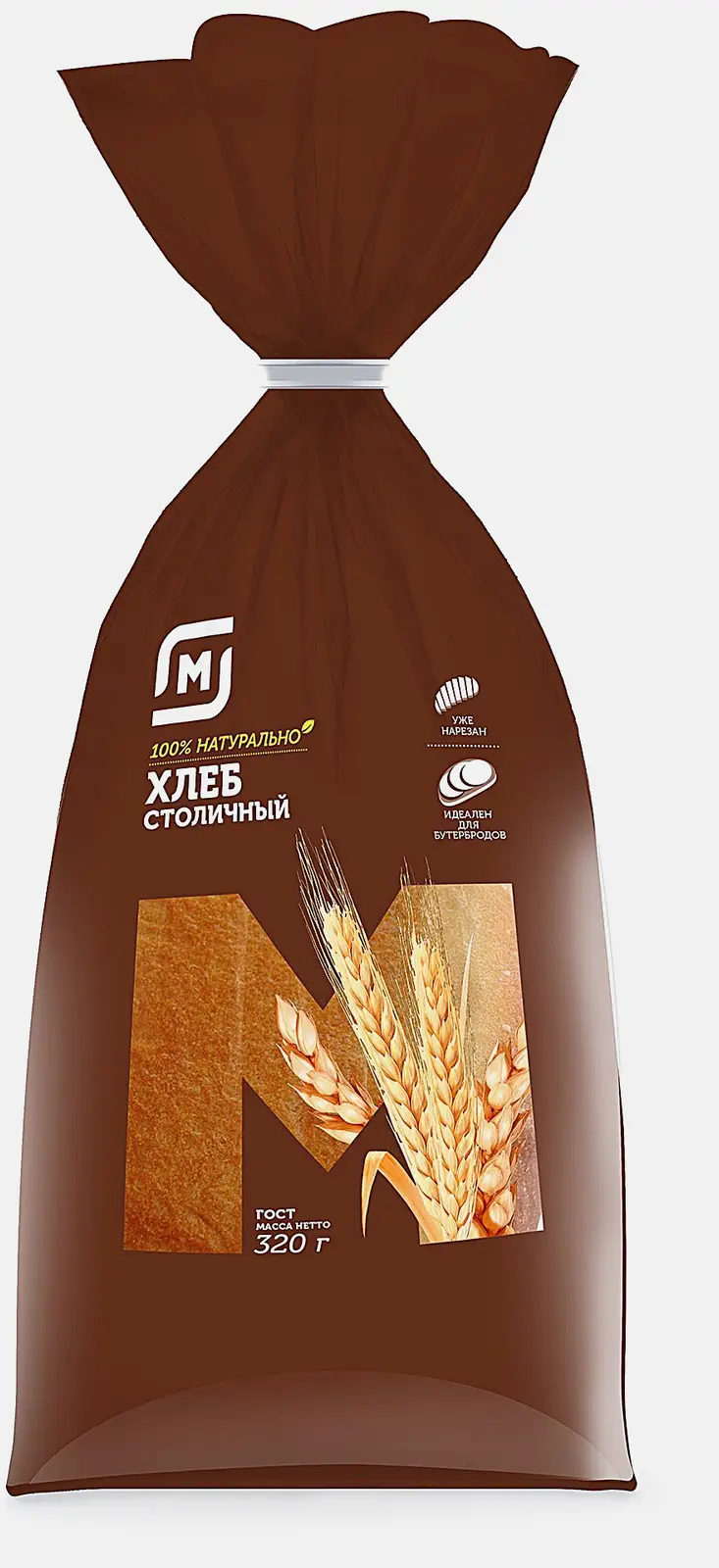 Изображение товара Хлеб Столичный нарезанный Магнит 320г