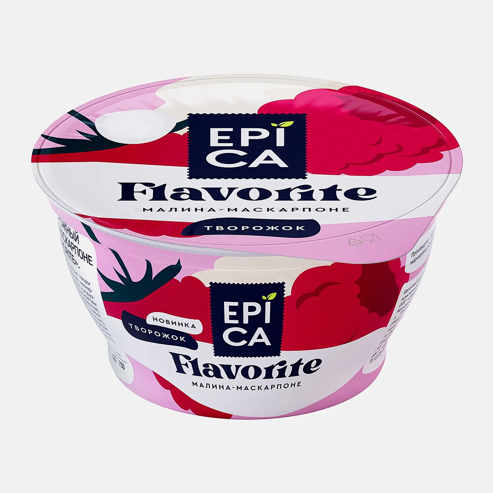 Десерт творожный малина и маскарпоне Epica Flavorite 7.7% 130г Десерт творожный малина и маскарпоне Epica Flavorite 7.7% 130г