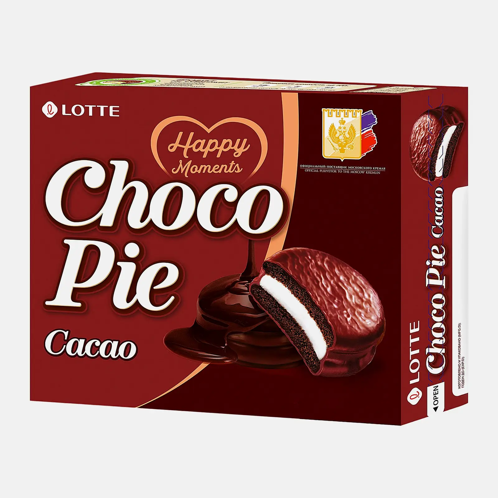 Печенье Choco Pie Cacao в глазури Lotte 12шт*28г - фото 2 Печенье Choco Pie Cacao в глазури Lotte 12шт*28г - фото 2