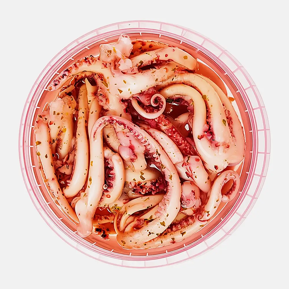 Изображение товара Микс из щупалец кальмара в масле с перцем Добрый Океан 300г