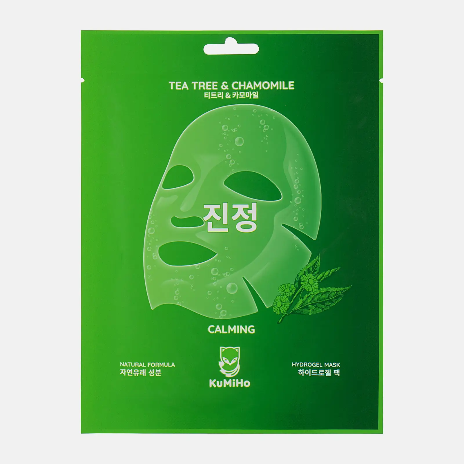 Маска Kumiho для лица гидрогелиевая с экстрактом чайного дерева и ромашки