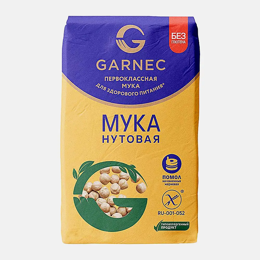 Мука нутовая без глютена Garnec 400г