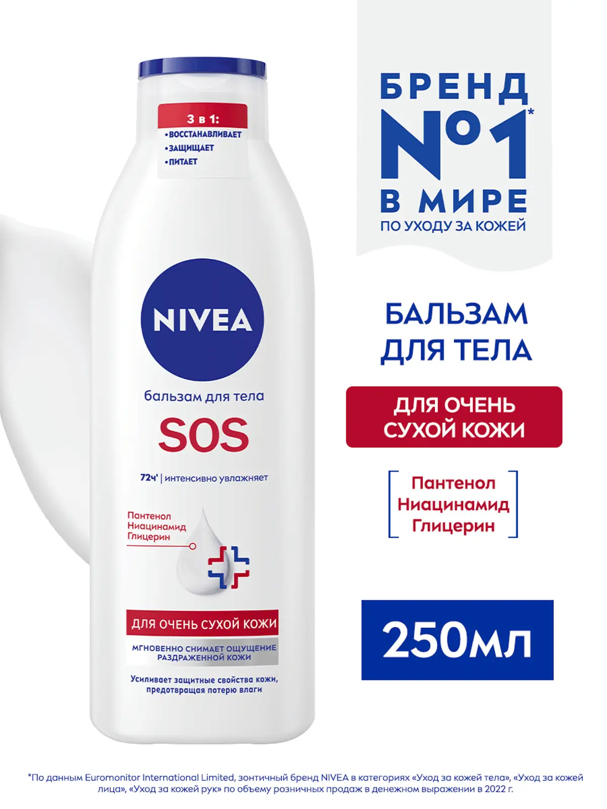 Бальзам для тела NIVEA Sos восстанавливающий 250мл