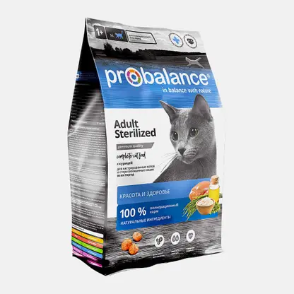 Сухой корм для стерилизованных кошек с курицей Probalance 400г