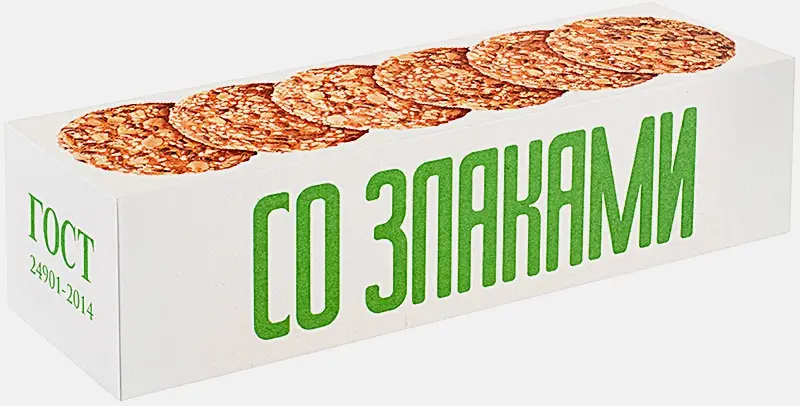 Изображение товара Печенье овсяное классическое 5 злаков Полет 250г натуральный десерт