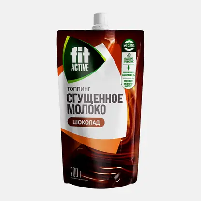 Топпинг без сахара со вкусом сгущённого молока Шоколад Fitparad 200г