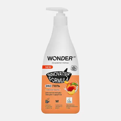 Экогель для мытья посуды овощей и фруктов Wonder Lab Сливочные фрукты 550мл
