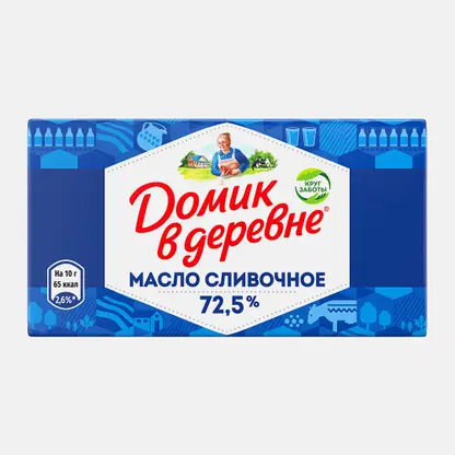 Масло сливочное Домик в деревне 72.5% 180г