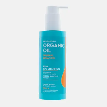 Sos-Шампунь для волос Organic Oil Восстановление и блеск с аргановым маслом 240мл