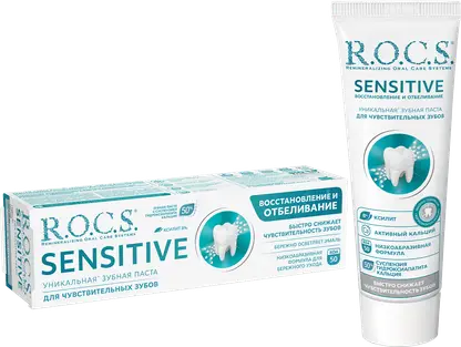 Изображение товара Зубная паста R.O.C.S. Sensitive восстановление и отбеливание 75мл