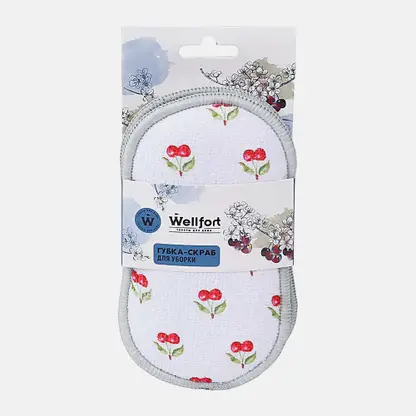 Абразивная губка универсальная Вишня Wellfort 2шт