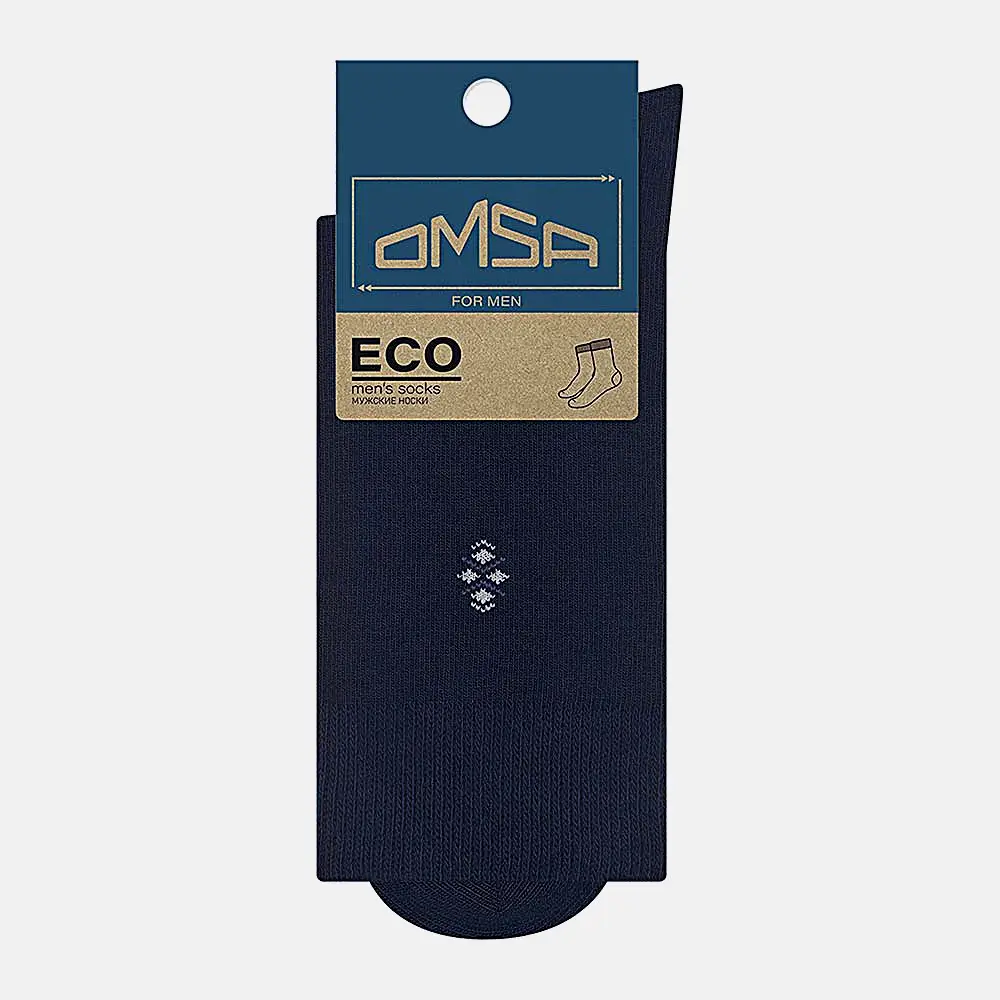 Носки мужские демисезонные синие Omsa Eco 407 р.42-44