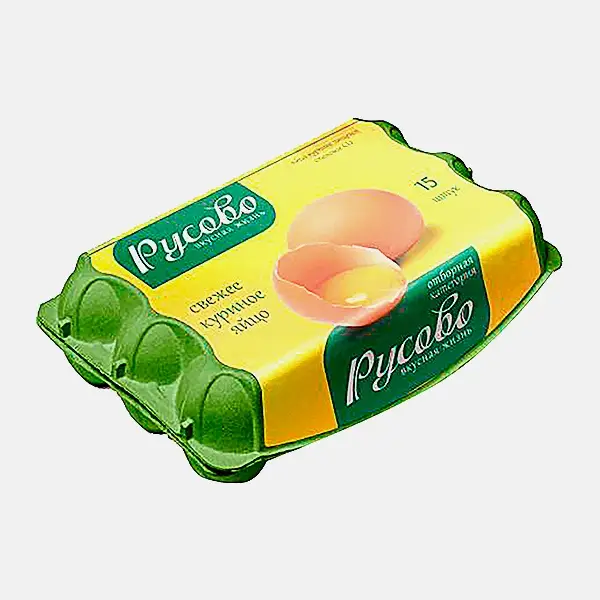 Изображение товара Яйцо куриное Русово С0 15шт - отборное столовое яйцо высокой категории